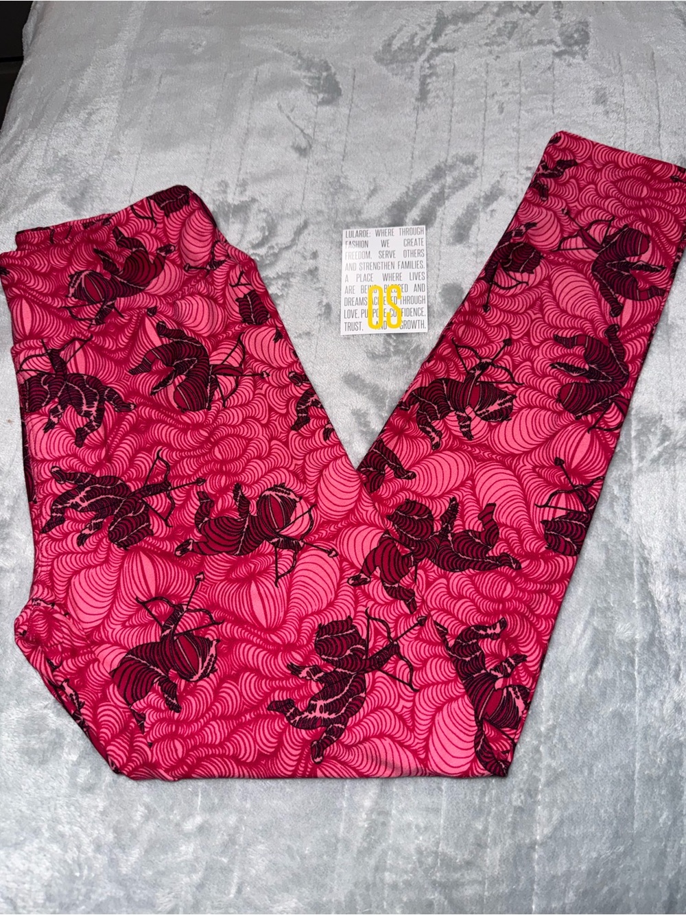 New Lularoe OS Valentine Cupid leggings! Pink